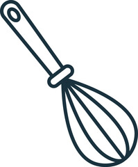 Whisk line icon. Simple element from kitchen collection. Creative Whisk outline icon for web design, templates, infographics and more