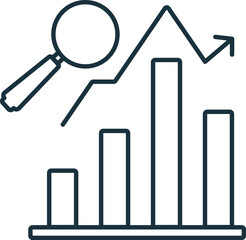 Trend line icon. Colored element sign from marketing collection. Flat Trend outline icon sign for web design, infographics and more.