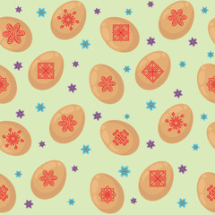 Vector seamless pattern Easter eggs