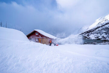 snowy landscape nature in tromso