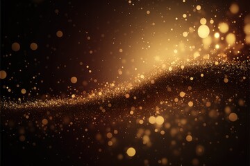 glittering stardust particles wallpaper with bokeh and light effect generative ai