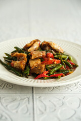 stir fried spicy salted fish