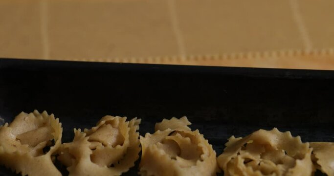 A mesmerizing journey into the final steps of chebakia creation, showcasing precision and culinary finesse
