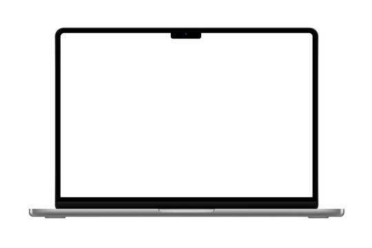 laptop with screen on transparent background. Vector illustration