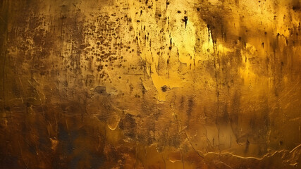 Golden background paint texture grunge wall Generative AI