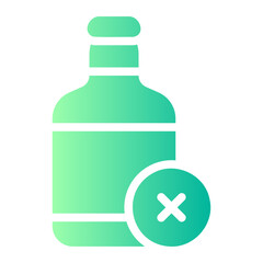 no alcohol gradient icon