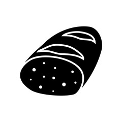 Bread icon vector. Bakery illustration sign. Rooty symbol. Tommy logo.