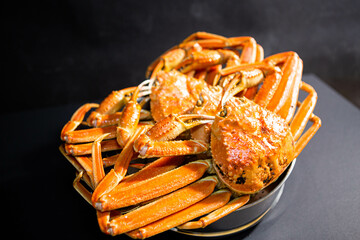 Today's dinner menu is king crab