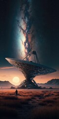 Interstellar Communication Extraterrestrial Life Seti Smartphone Phone Wallpaper. Generative AI