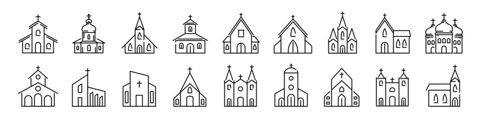 Church icon set. Religion icon set. - 583535975