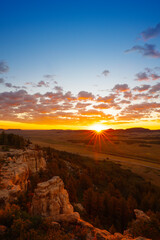 Fototapeta na wymiar Sunset Over Canyons In Colorado