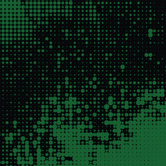 Black background and green dot 