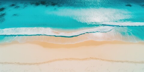 beautiful waves and a beautiful beach in the tropics made with generative ai