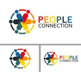 SET PEOPLE CONNECTION LOGO DESIGN 