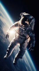 astronaut travelling in deep space, made with geenrative ai