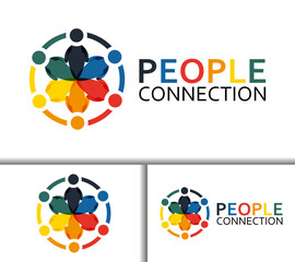 SET PEOPLE CONNECTION LOGO DESIGN 