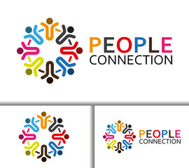 SET PEOPLE CONNECTION LOGO DESIGN 