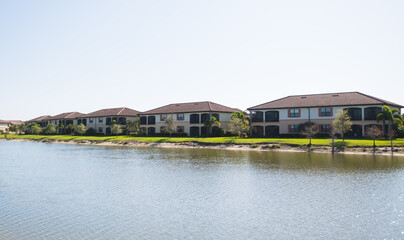 Fototapeta na wymiar Luxury retirement condominiums in Bonita Springs, Florida
