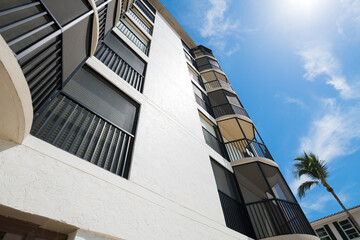Amazing high end private beachfront condos with balconies in North Naples, Florida. © Michael Moloney