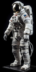 astronaut, isolated, neutral background, white and black, generative ai