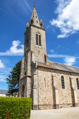 Lithaire. Eglise Saint-Thomas vue de l'extérieur. Manche. Normandie