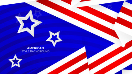 American style geometric banner design