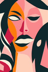 The Face in the Mirror - "Dive into a colorful world with this illustration collection inspired by iconic paper-cutting art, challenging the creative possibilities of paper and scissors."