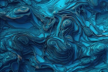 Blue abstract wind swept rocks, Generative AI