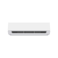 air conditioner flat design vector illustration isolated on white background.