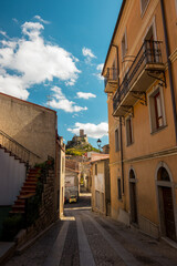 The Burgos fortress on the hill, Sardinia, Italy