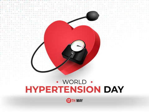 World Hypertension Day Design. High blood pressure gauge illustration and Sphygmomanometer