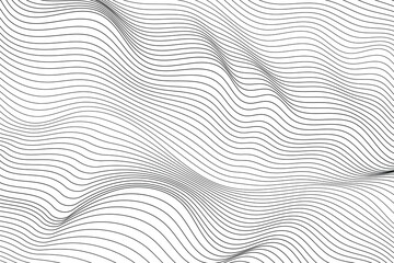 Wave Lines Pattern Abstract Background. Vector