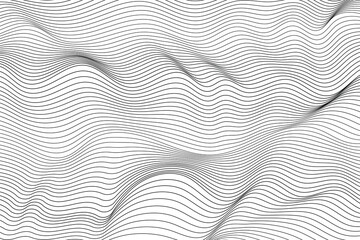 Wave Lines Pattern Abstract Background. Vector