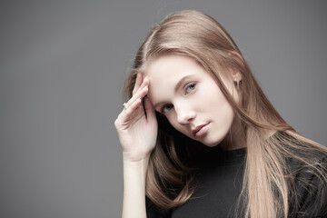 Fototapeta premium sad tender girl