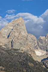 Scenic Landscape of the Teton Range in Wyoming in Autumn