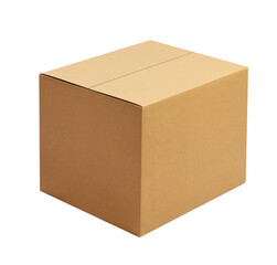 Naklejka na ściany i meble box package delivery cardboard carton packaging isolated shipping gift container brown send transport moving house relocation png file