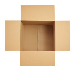 box package delivery cardboard carton packaging isolated shipping gift container brown send transport moving house relocation png file