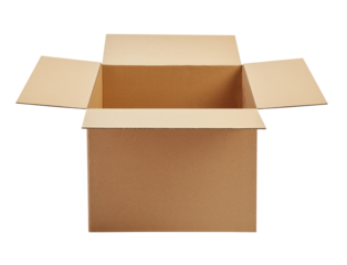 box package delivery cardboard carton packaging isolated shipping gift container brown send transport moving house relocation png file