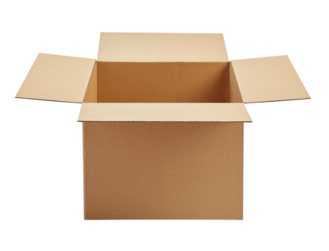box package delivery cardboard carton packaging isolated shipping gift container brown send transport moving house relocation png file