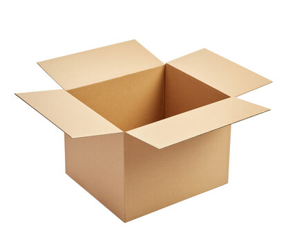 box package delivery cardboard carton packaging isolated shipping gift container brown send transport moving house relocation png file
