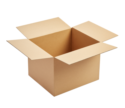 box package delivery cardboard carton packaging isolated shipping gift container brown send transport moving house relocation png file