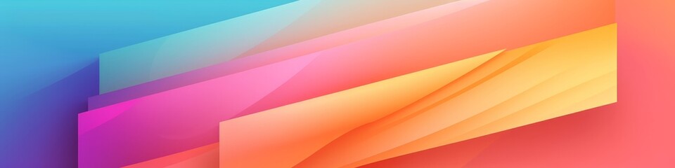 Obraz premium Geometric Elegance: AI Generative Banner Design that Captivates with Skewed Rectangles in a Subtle Blue to Purple Spectrum