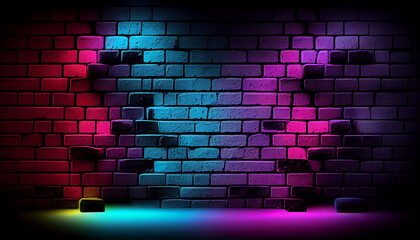 Modern Microphone On Stage With Bokeh Light Ai generated image