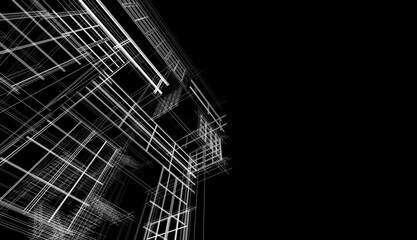 modern office building 3d rendering