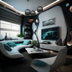 interior of a modern car Generative AI