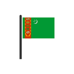 Turkmenistan flags icon set, Turkmenistan independence day icon set vector sign symbol