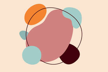 Abstract background. Modern design template in minimal style. Stylish cover for beauty presentation, branding design.   © Doodle flower