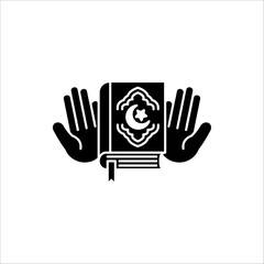 Fototapeta premium Quran icons isolated on white background. Quran icon for logo, web, app, UI. Quran icon simple sign. icon flat illustration for graphic and web design.