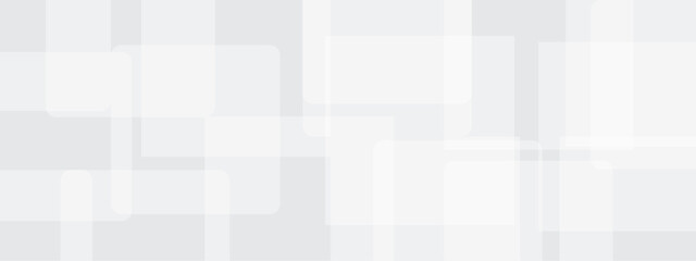 White and grey abstract banner design. Square abstract geometric technology modern white lines background. Abstract geometric white, grey square background.