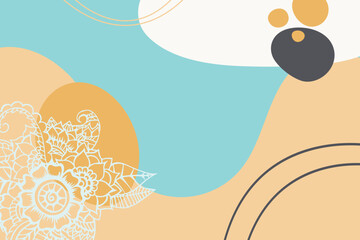 Fototapeta premium Abstract background. Modern design template in minimal style. Stylish cover for beauty presentation, branding design. 